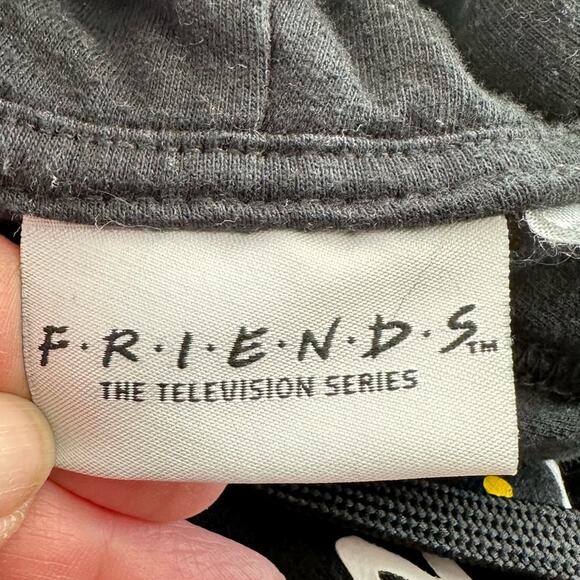 FRIENDS Series Cropped Hoodie Size Small 3/5 Black - Picture 5 of 7